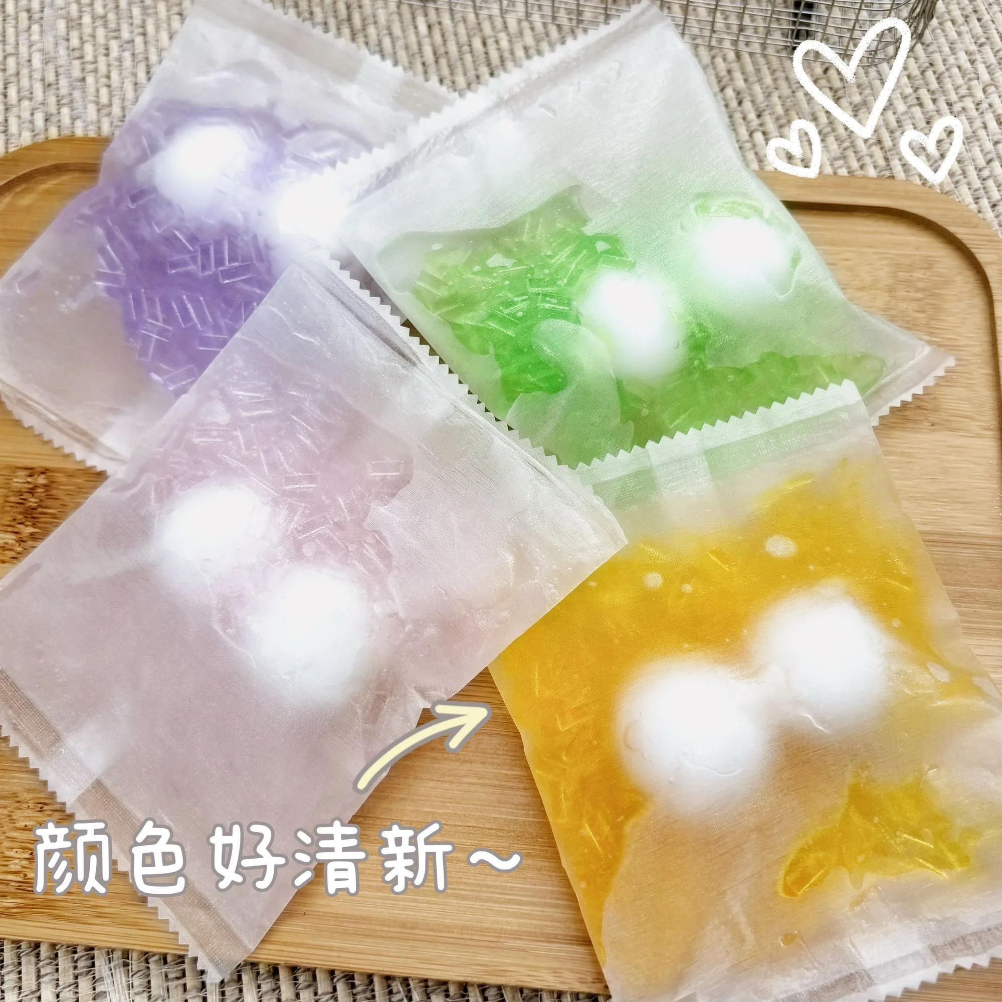 Ocean Crispy Tangyuan Handmade Squeeze Toy Crunch Sound Fidget Squeeze Bag Soft Stress Relief Play Toy For Adults Relax Gift