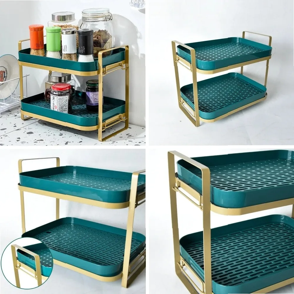 

2-Tier Cup Holder Cup Drying Rack with Drip Tray Wine Glasses Holder Removable Storage Holder Tea Cup Coffee Drain Tray