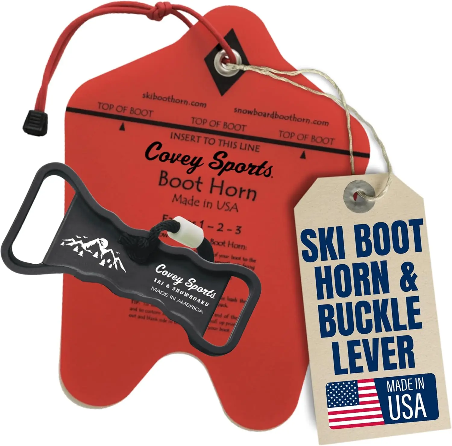 

Ski Boot Buckle Lever & Horn Bundle – Durable USA-Made Tools for Easy Ski Boot Entry & Tightening