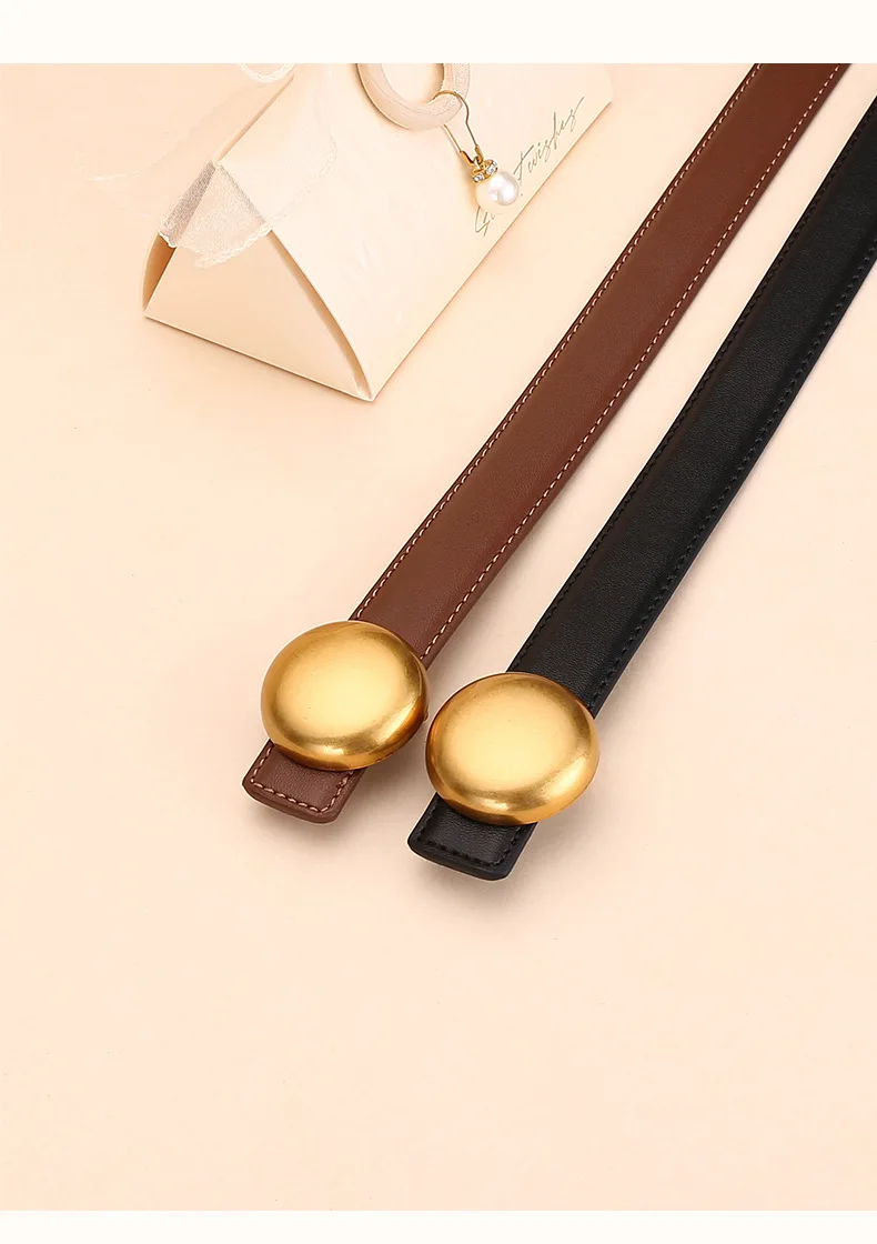 Winter Neuer 2,5 cm Ledergürtel für Damen, Echtledergürtel, Modeaccessoire, Mehrzweck-Taillengürtel, hochwertiges Gefühl, Jea – Detail 19