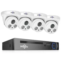 Hiseeu CCTV Surveillance Security Kit 3MP 5MP IP POE Dome Camera System Kit Set Home Street Monitoring NVR Video Recorder