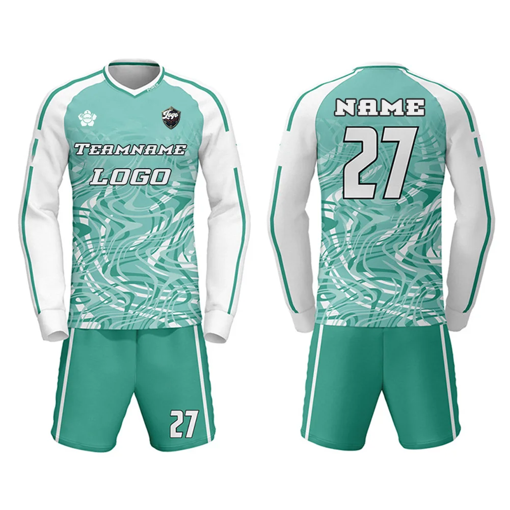 

Custom Football Jerseys Long Sleeve Shorts Soccer Game Training Sports Comfortable Light Color High Quality New Season Men Suit