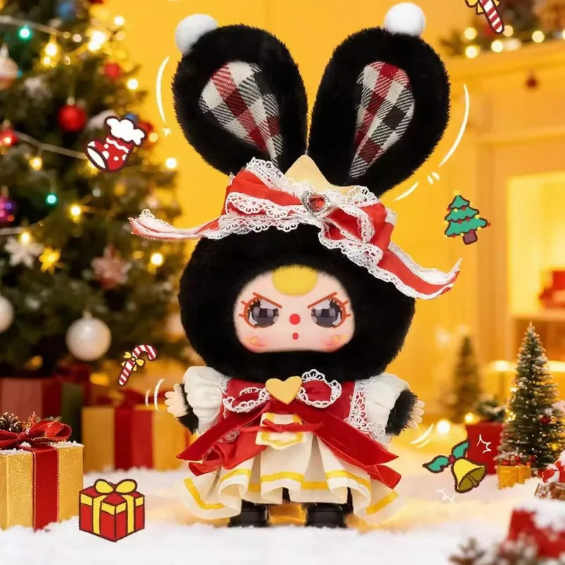 베이비 쓰리 메리 크리스마스 시리즈 플러시 블라인드 박스 트렌디 토이 크리스마스 나이트 카니발 트렌디 선물 인형 장식 귀여운 가방 장식품