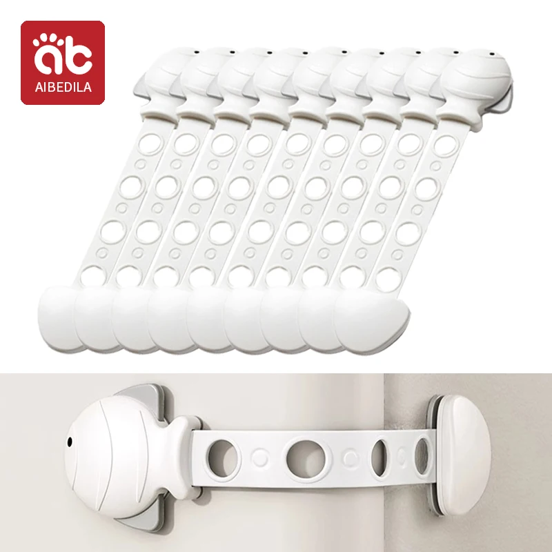 

4/5/10Pcs Baby Safety Latch Drawer Webbing Safety Lock Multifunctional Protection Cloth Belt Lock Drawer Lock Cabinet Door Locks