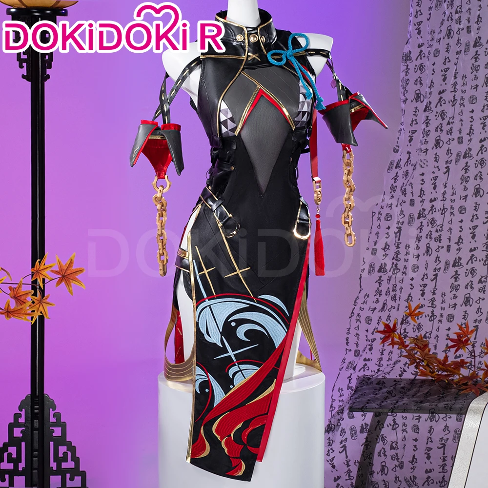 Yinlin Cosplay Costume Game Wuthering Waves Cosplay 【XS-2XL】DokiDoki-R Women Black Dress Yin Lin Cosplay Costume Plus Size