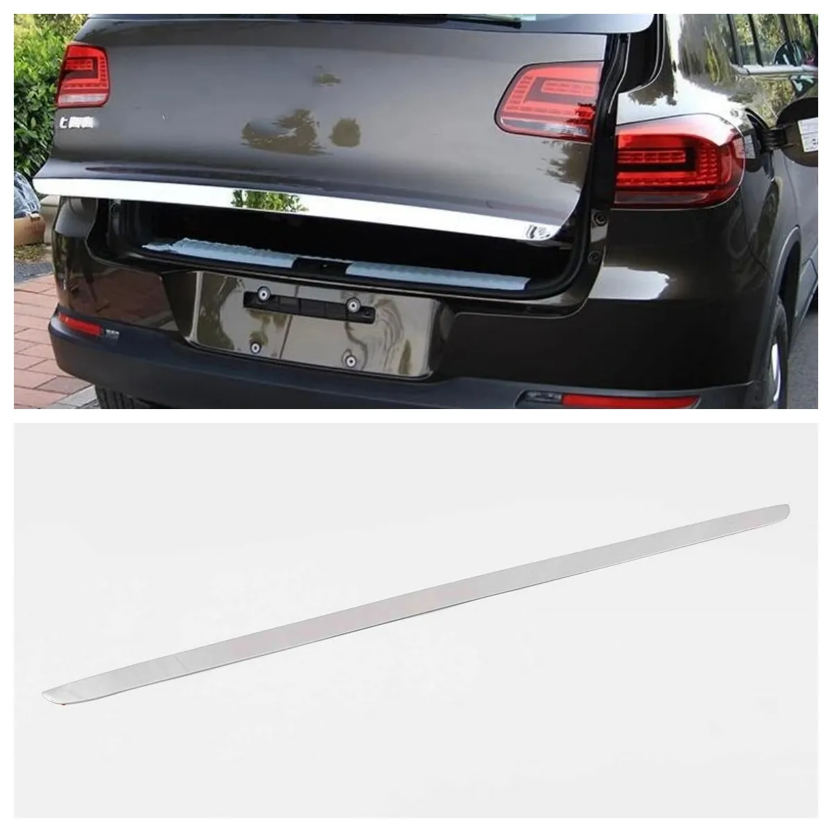 

For Volkswagen VW Tiguan 2010 2011 2012 2013 2014- 2016 Rear Door Trunk Lid Tailgate Strips Trim Sticker Car Styling Accessories