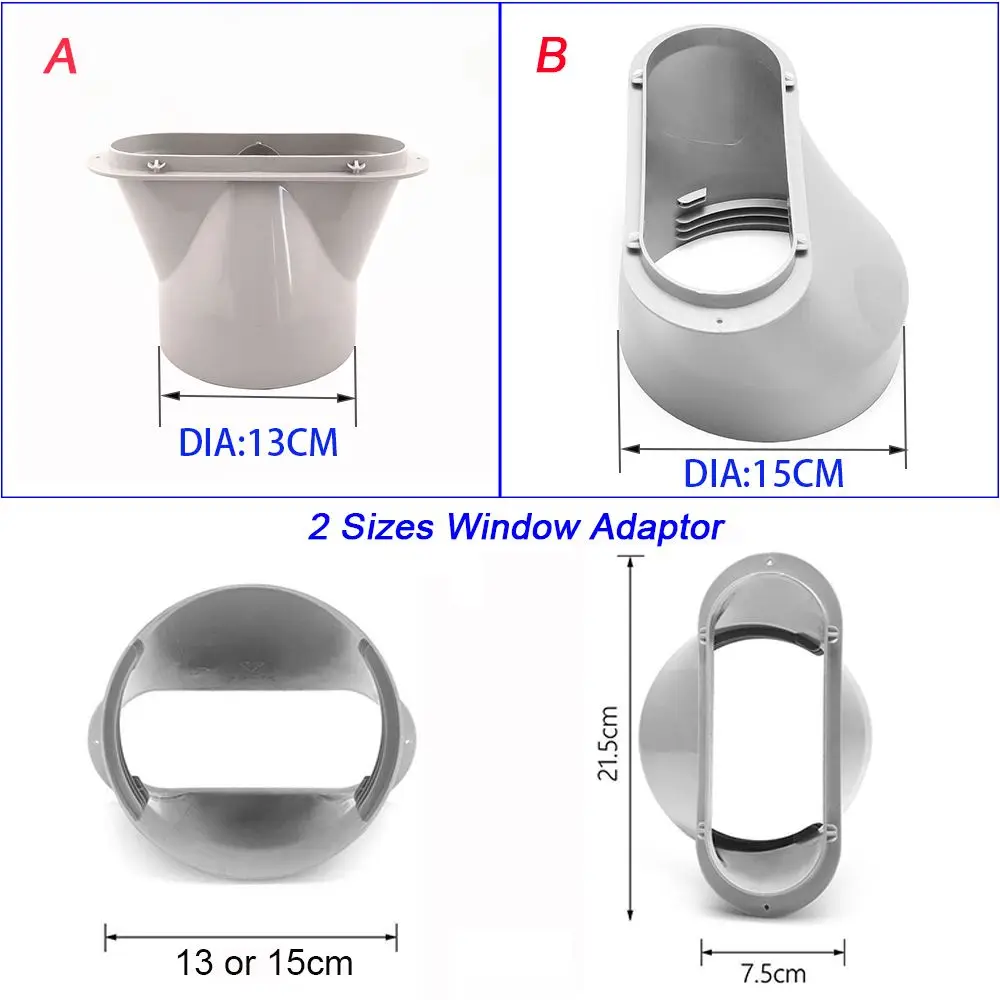 Window Kit Slide Plate Portable Air-conditioning Adaptor Adjustable Air Conditioner Wind Shield Tube Connector Exhaust Hose