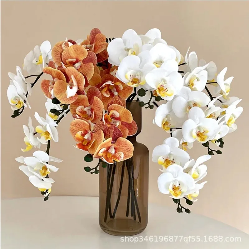 

5Pc 3D Print Film Phalaenopsis Artificial Flowers Real Touch Orchids Home Decor Wedding Road Leads Flower Arrangement Bouquet