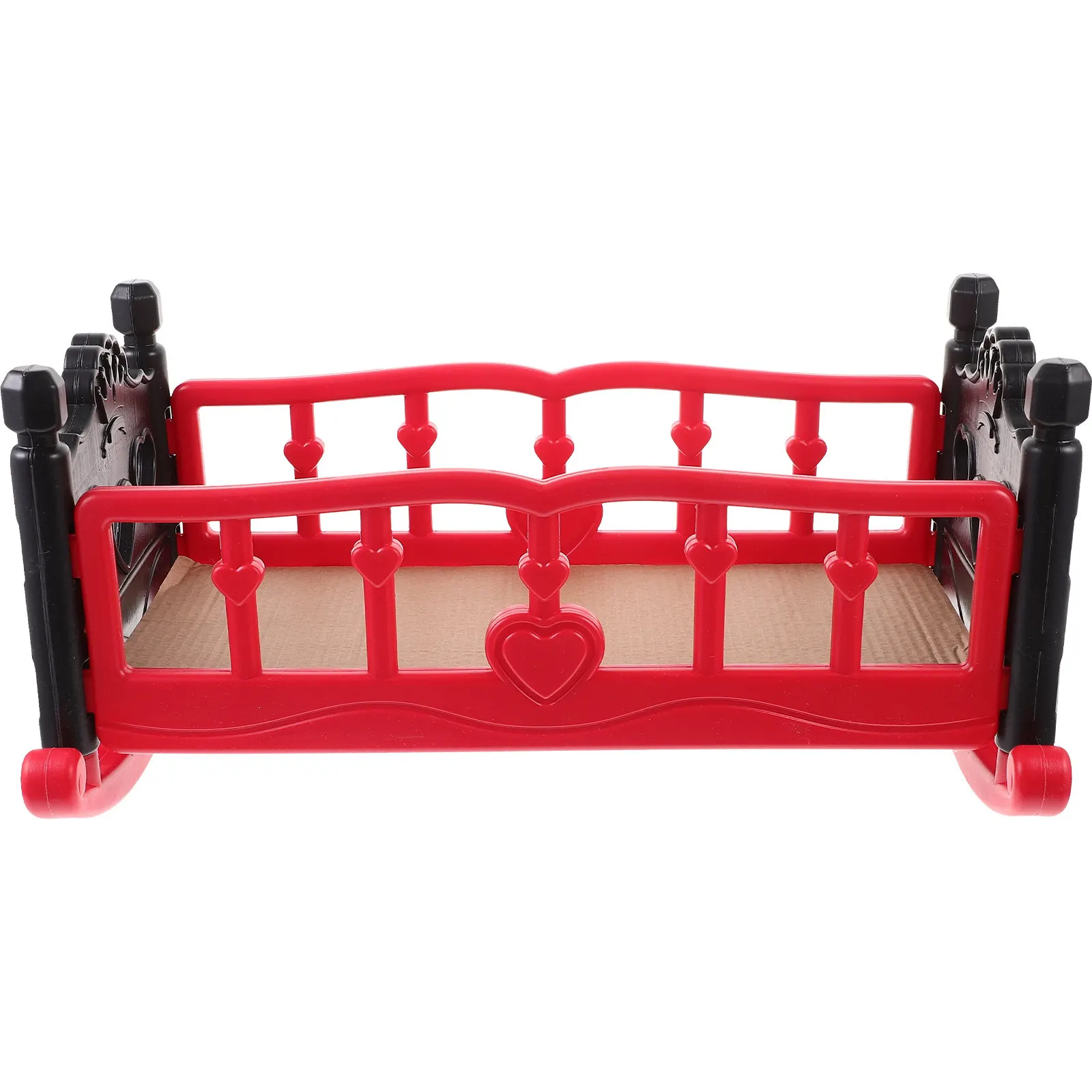 

Chic Miniature Baby Crib Bed Reliable Material Pretend Playing House Accessory Girls Bedroom Decor Bed