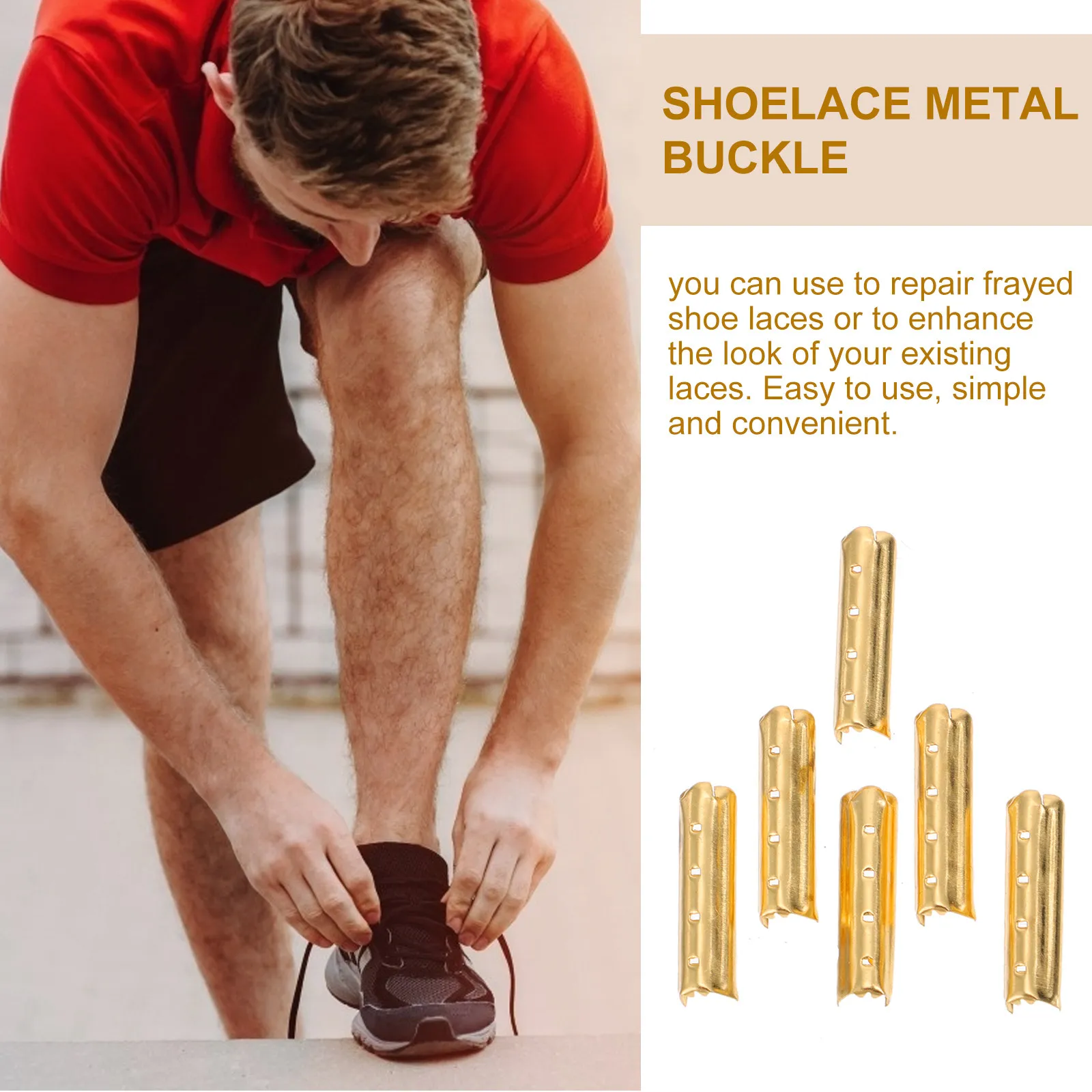 

100Pcs Metal Shoelace Tips Copper DIY Repair Shoelace Ends Smooth Heads Universal Lace Accessories DIY Shoelaces