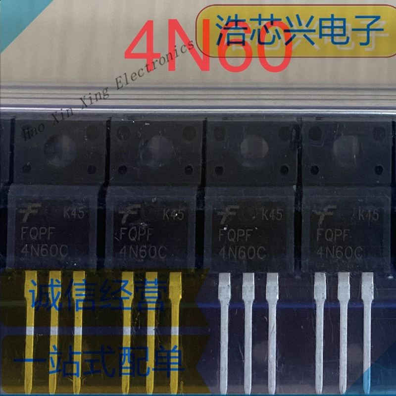 5PCS -20PCS 4N60 FQPF4N60C TO-220F Plastic MOS MOSFET 4A 600V