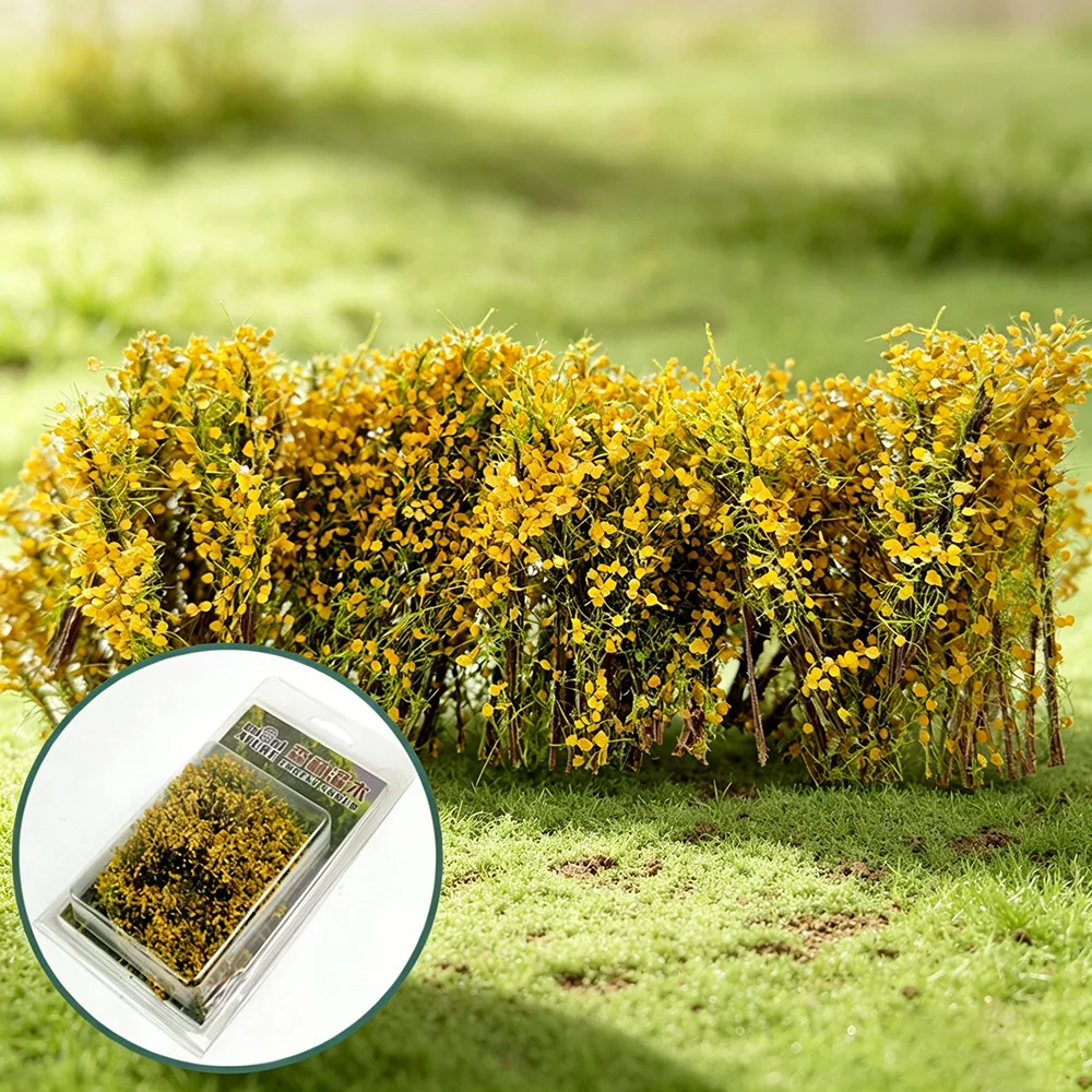 Simulated Shrub Grass Model DIY Builging Military Railway Sand Table Scene Vegetation Materials Diorama Materials 1Box