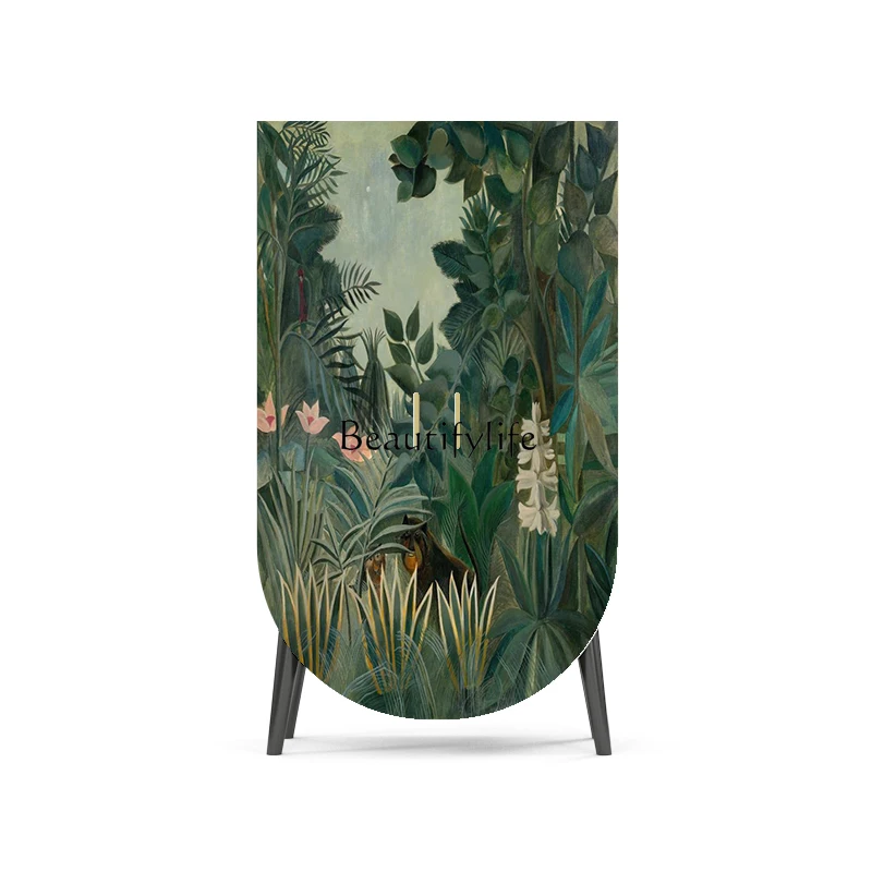 

American retro solid wood wardrobe bedroom cloakroom storage cabinet multi-functional storage