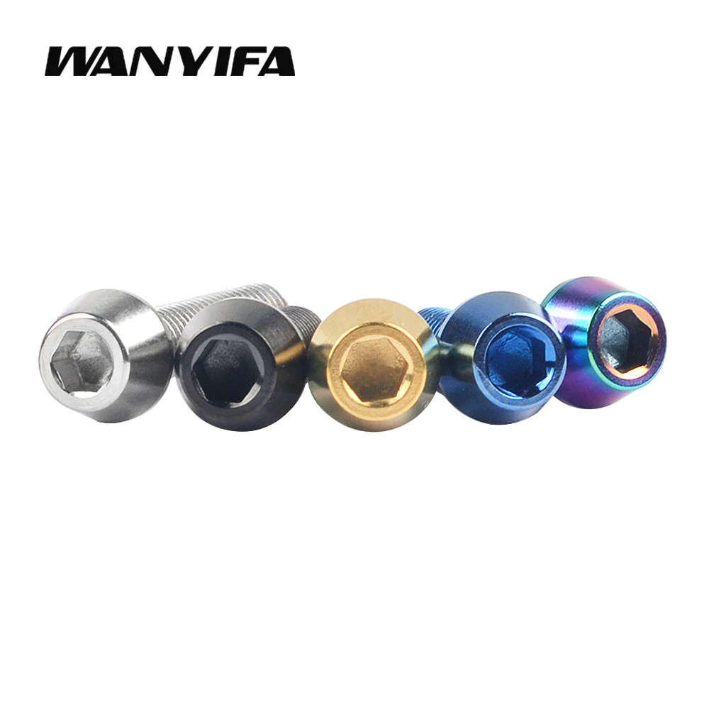 Wanyifa Titanium Bolt Allen Key Taper Head Screw M4 Thumb Shifter Rear/front Derailleur H/L Adjustment Bicycle Screws Accessorie