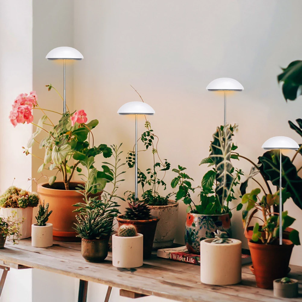أضواء تنمو الطيف الكامل مع مؤقت تشغيل/إيقاف تلقائي ضوء النبات ارتفاع قابل للتعديل تنمو مصباح للنباتات المائية في الأماكن المغلقة زهرة الخضار