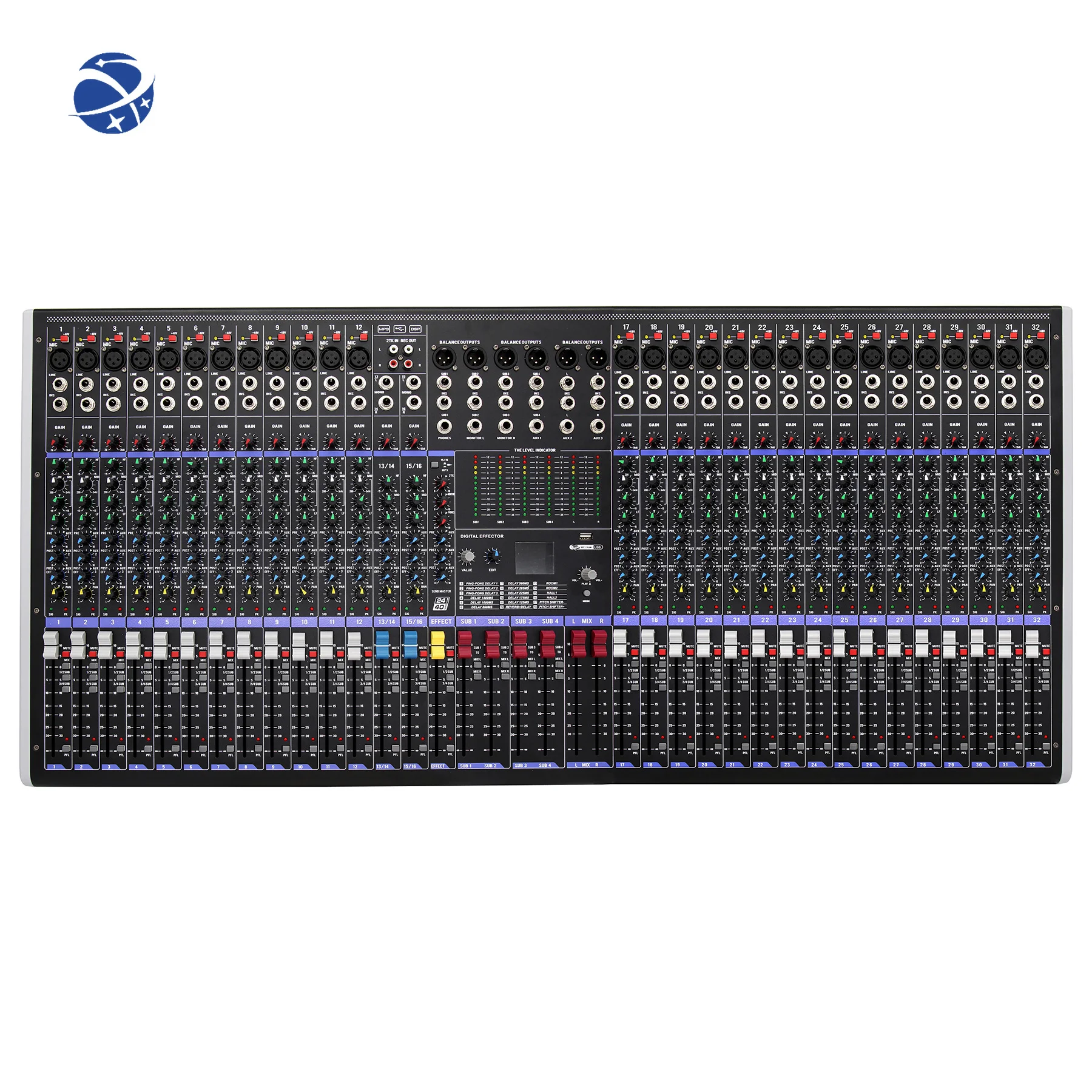 32 Channel audio mixer 4 group digital effector DJ Controller/Audio Sound Equipment recording audio mixing console wm3204