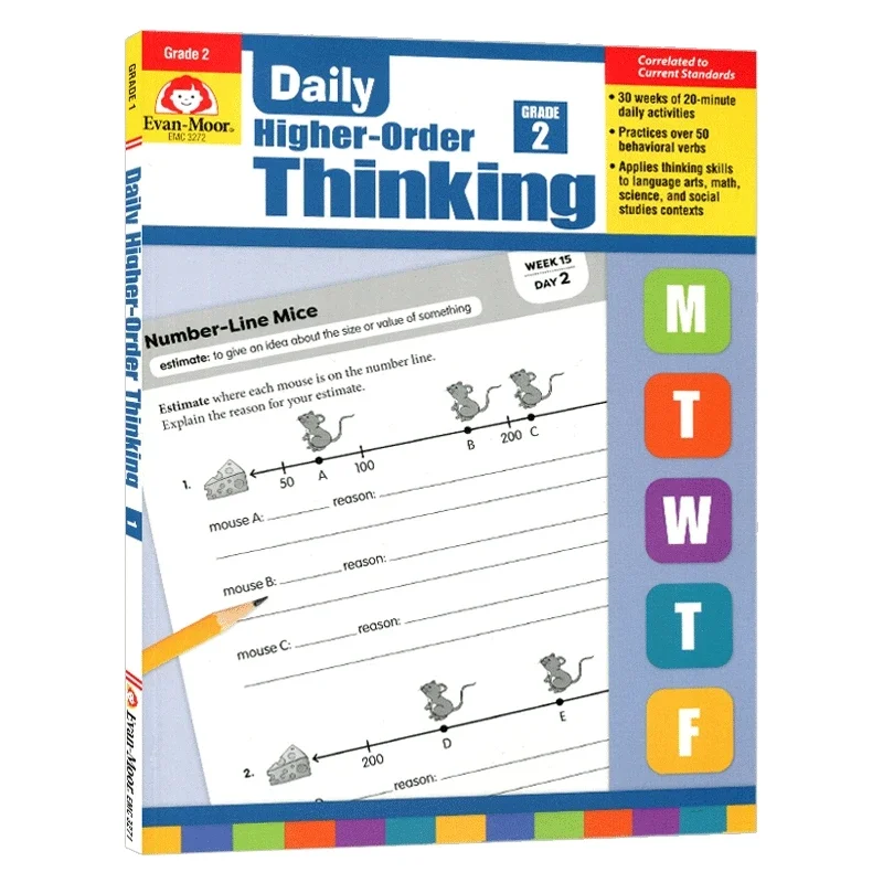 Evan-Moor Daily Higher-Order Thinking Grade 2 TE Workbook,aged 5 6 7 8, English book 9781629384559