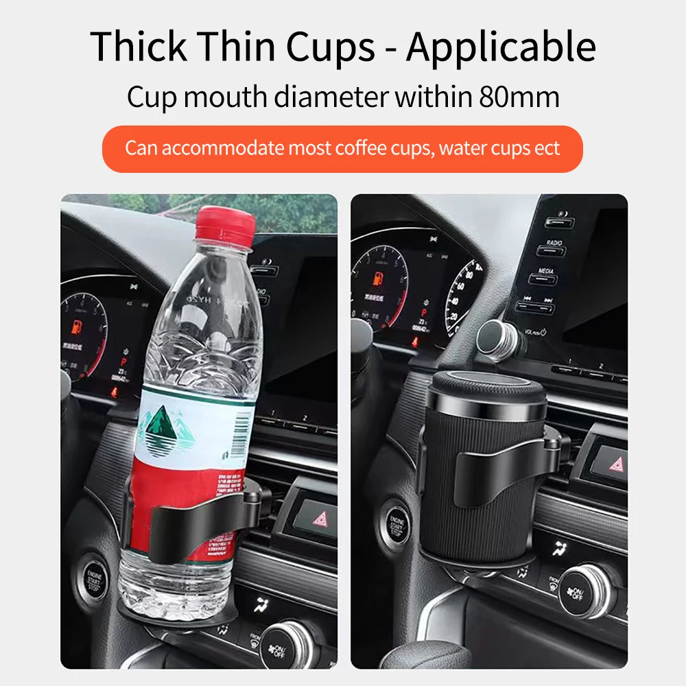 Car Cup Holder Air Vent Outlet Drink Bottle Holder Bottle Holder Auto Interior Accessories Foldable Beverage Ashtray Mount Stand