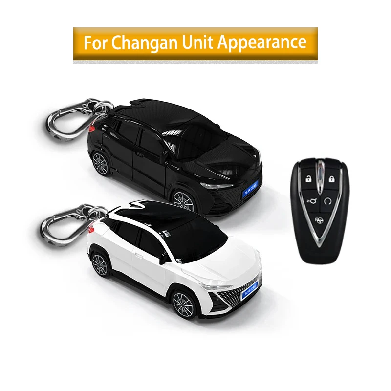 ABS for Changan Unit Car Styling for Changan CS35 PLUS CS75PLUS CS55PLUS Smart Remote Car Key Case Cover Fob Bag Holder Keychain