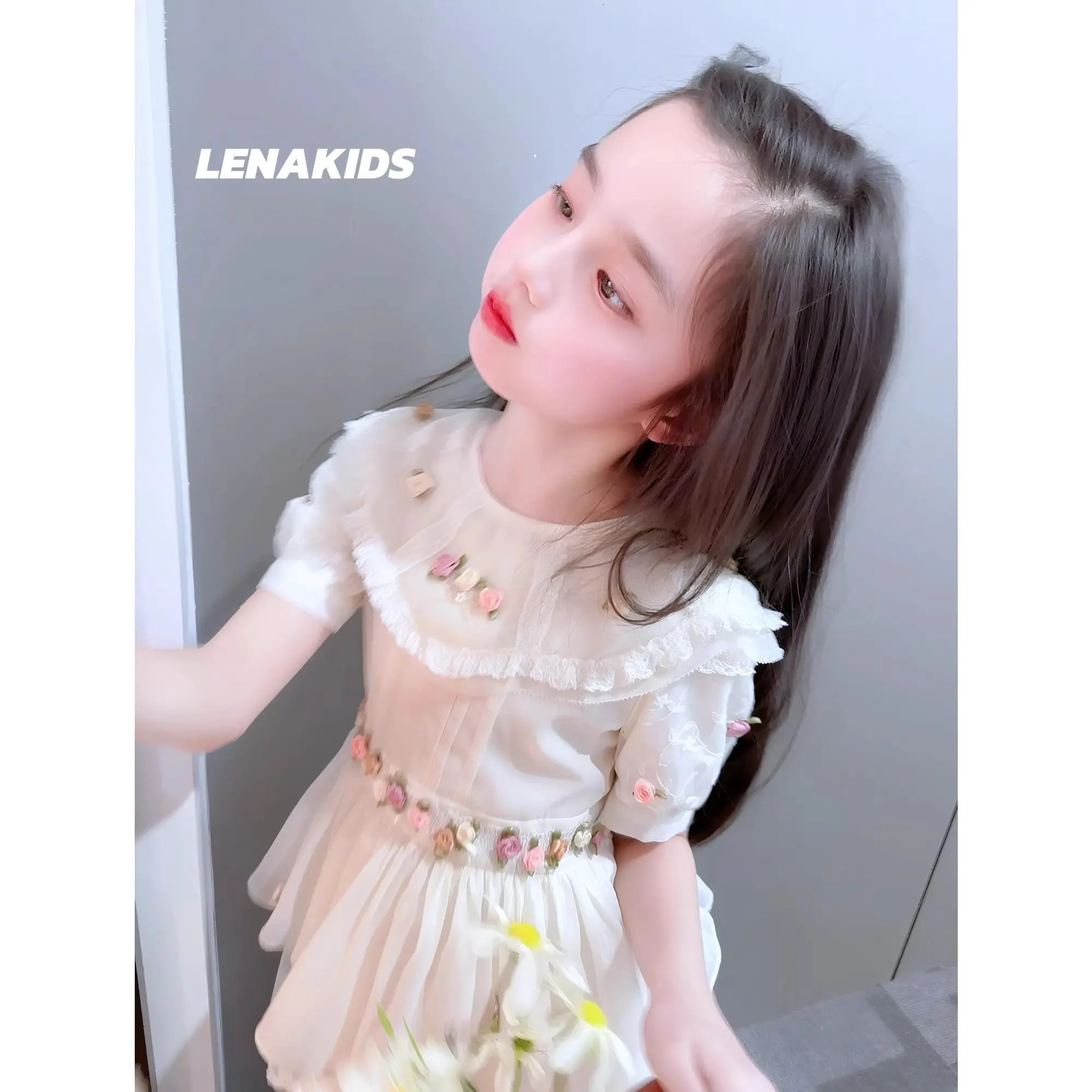 Baby Girls Summer Sweet Shiny Princess Ball Gown Shiny Cake Layed Backless Birthday Party Clothes Mesh Long Dress Sling Sundress