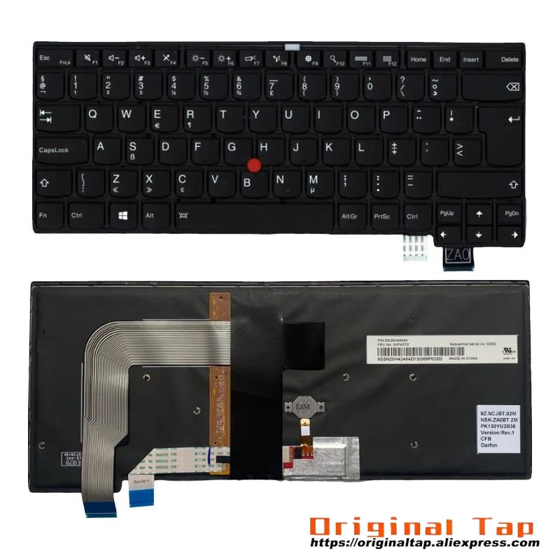 NL Dutch Backlit Keyboard for Lenovo Thinkpad T460s 01YR107 01YT161 00PA553 00PA471