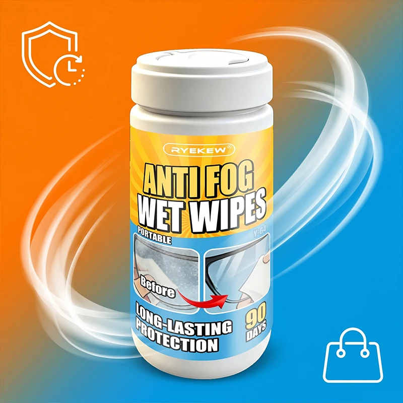 Anti Fog Lens Cleaning Wipes for Glasses Goggles Camera Lens Pre Moistened Streak Free