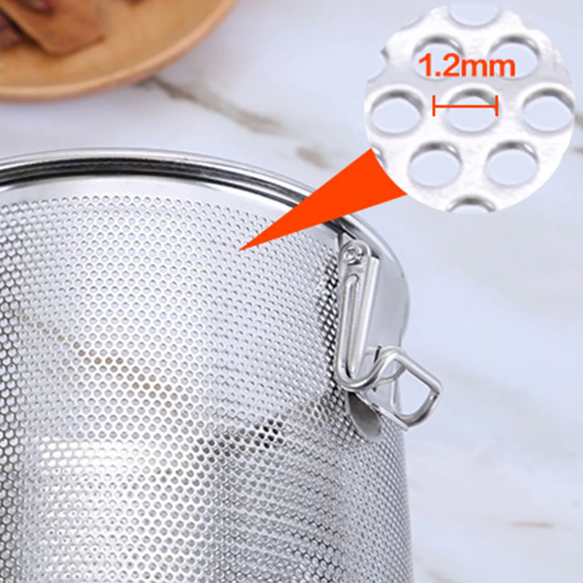 Stainless Steel Brine Basket Spice Seasoning Strainer Premium Seasoning Ball Filter Tool With Hook Tea Ball Infuser Soup