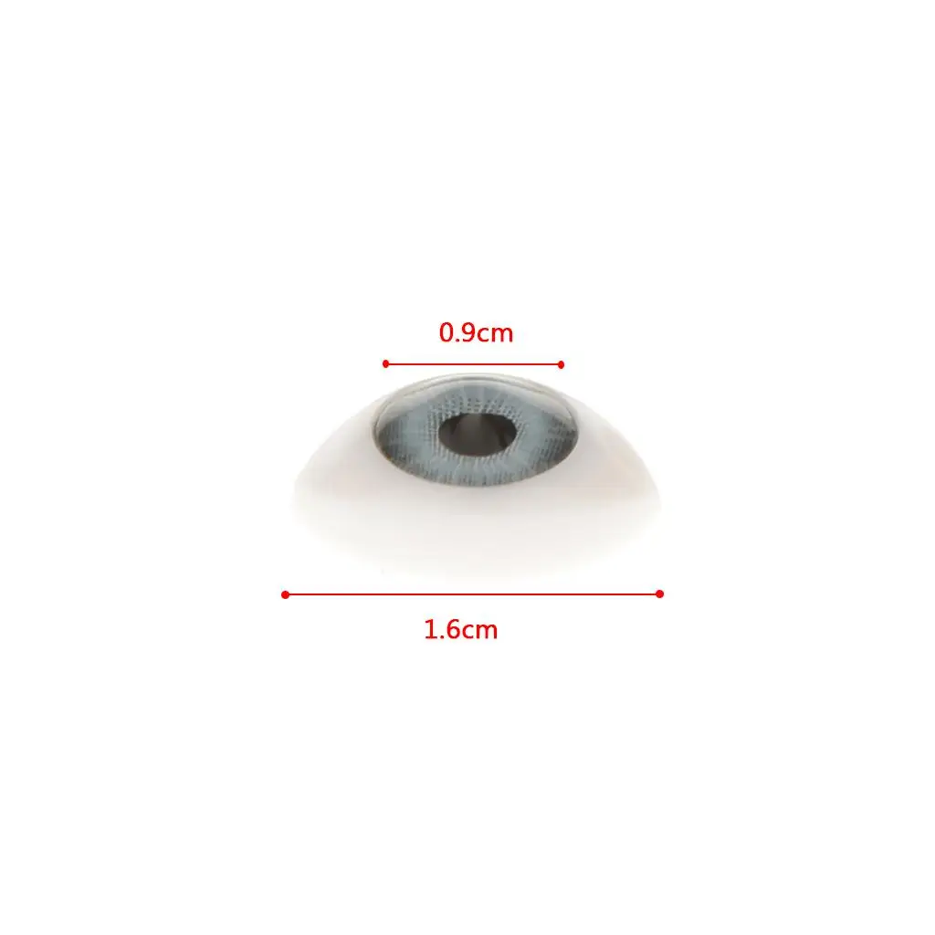 4 Pairs Oval Flat Back Plastic Eyes 5mm/6mm/7mm/8mm/9mm Iris for Porcelain or Reborn Dolls Making DIY Supplies