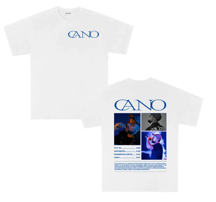 Rapper Cano Triana Tour 2025 Album Graphic Tshirt Men Hip Hop Gothic Punk T-shirt Vintage Oversized Short Sleeve Tees Streetwear - view 2