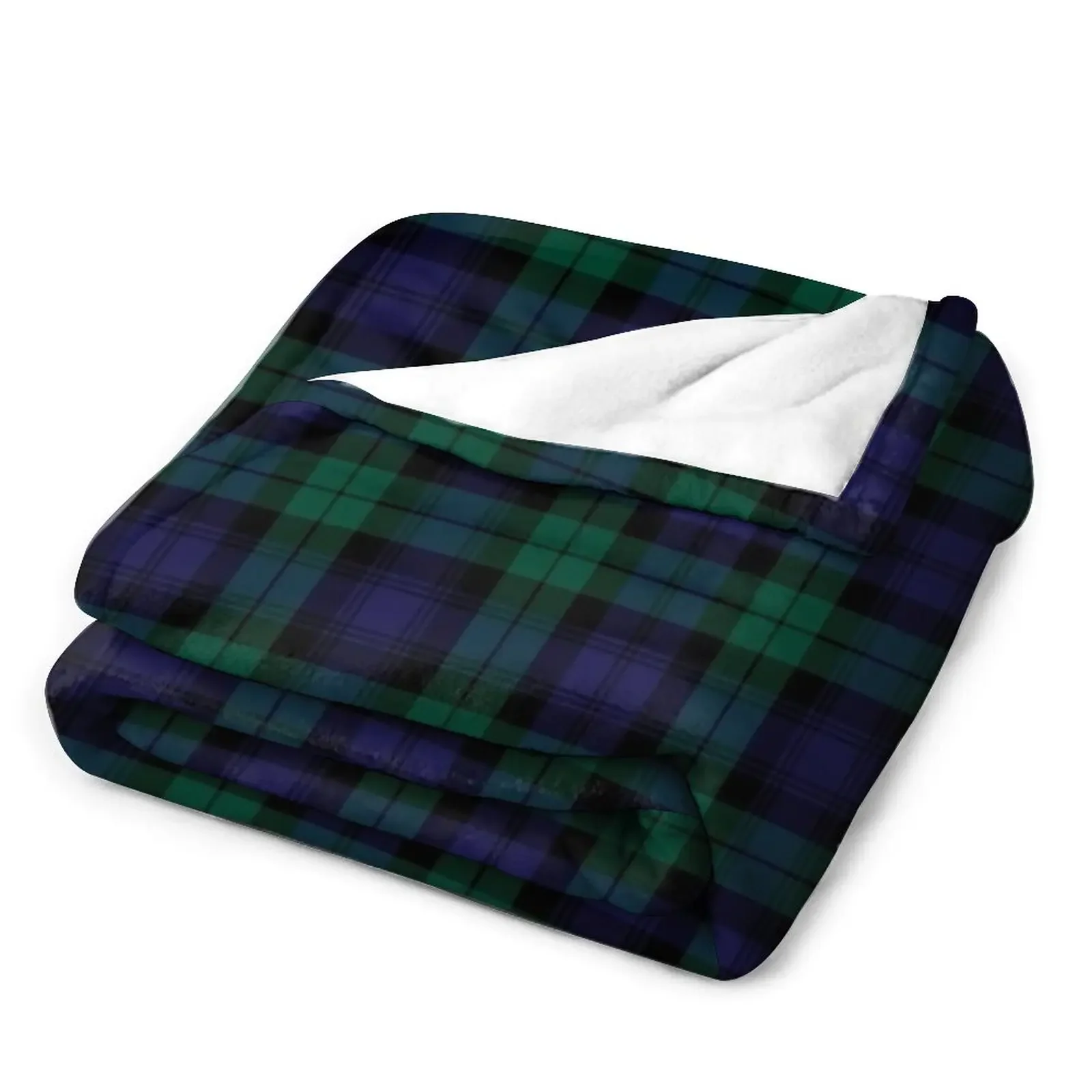 Blackwatch Tartan Modern Cute Blue and Green Plaid Throw Blanket Quilt Blanket Warm Blanket Luxury Brand Blanket Furry Blankets