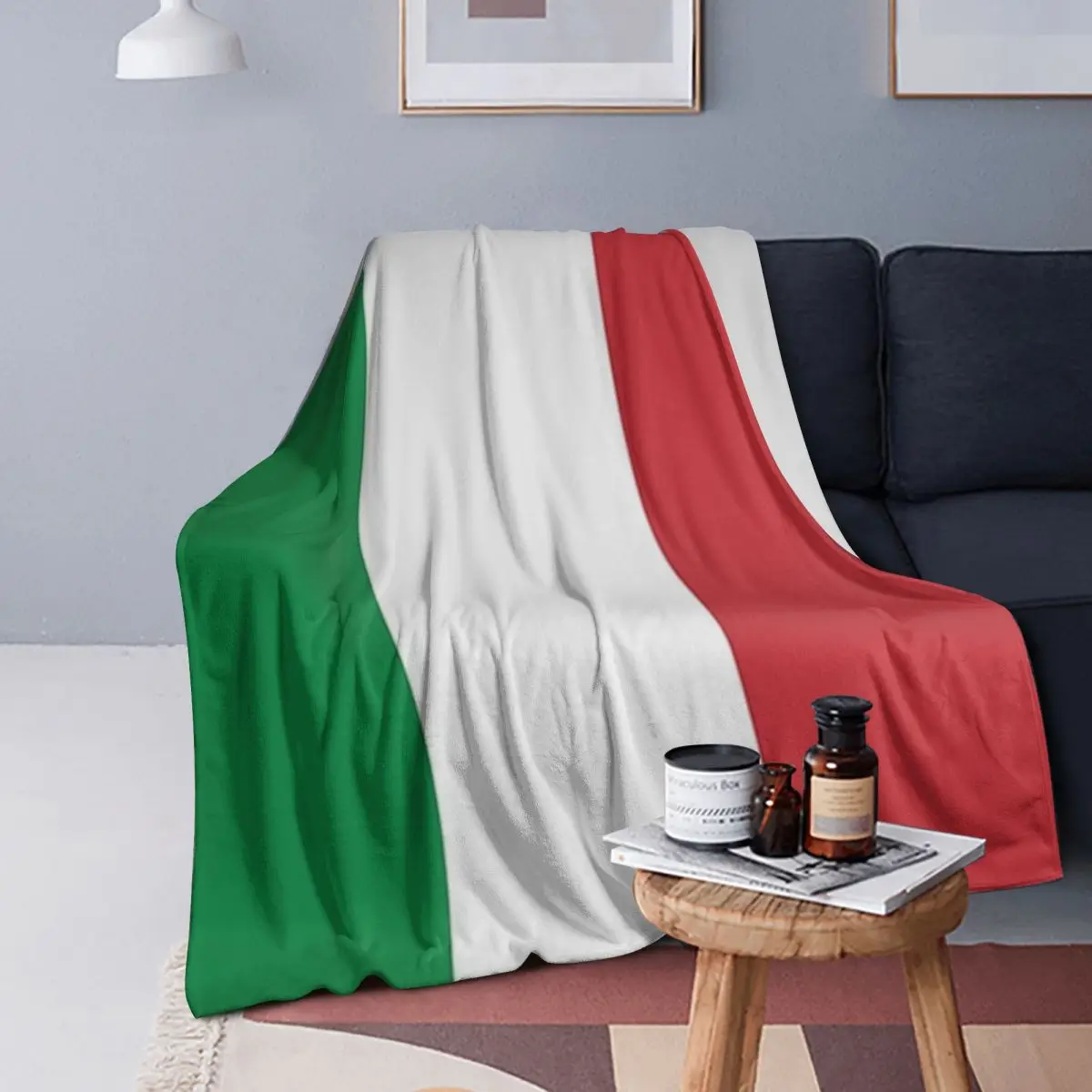 

Одеяло с итальянским флагом, мягкое теплое фланелевое одеяло, покрывало для кровати, гостиной, пикника, путешествия, домашний диван