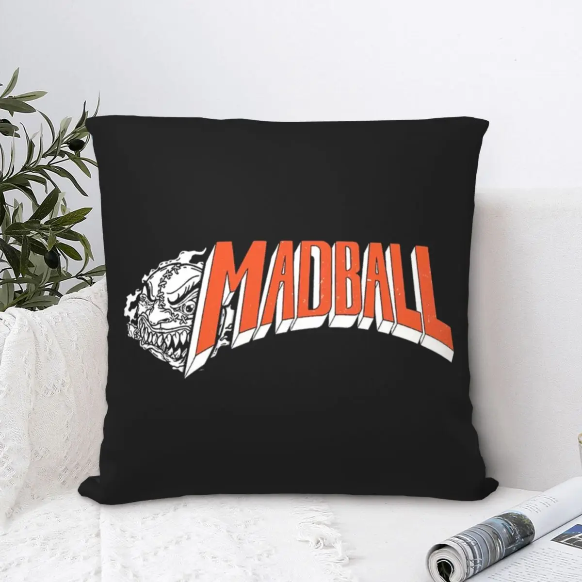 Madball Sticker Square Pillowcase Polyester Pillow Cover Velvet Cushion Zip Decorative Comfort Throw Pillow For Home Sofa