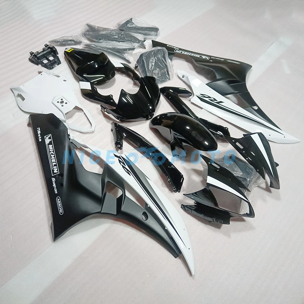 Black White Fairings Kit Fit YAMAHA YZF-R6 2006 2007 Year YZF R6 06 07 YZFR6 ABS Plastic Injection Bodywork set