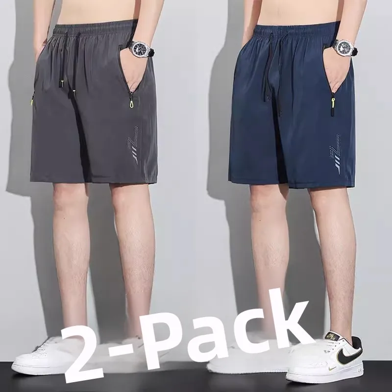 

Ice Silk Men's orts Thin Workwear Cargo orts Qui Dry Breathable Summer Youth Faion Elastic Waist Straight Leg Pants