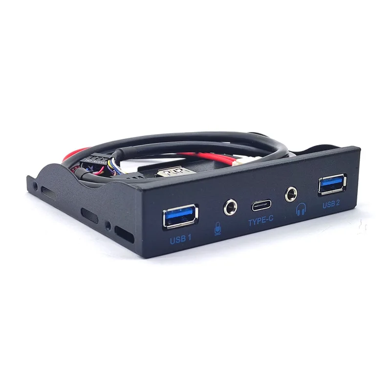 USB3.1 TYPE-C floppy drive audio panel 3.5 inch HUB 19PIN to C-TYPE front and back plug