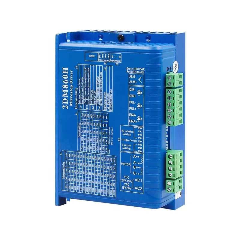 

2DM860H 2 Phase Nema23 Nema34 Nema42 DC AC Drive Hybrid Digital Stepper Motor Driver Hybrid