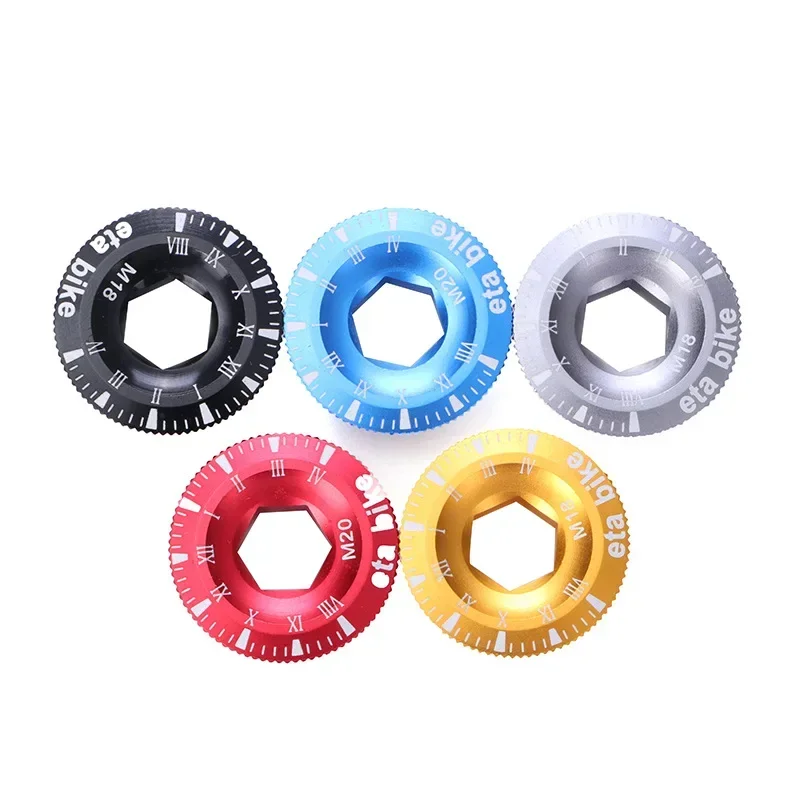 M18 M20 Bicycle Crank Cover Screw Cap Road Mountain Bike Crankset Screw Cap Aluminum Alloy Crank Cover Bike Accessories