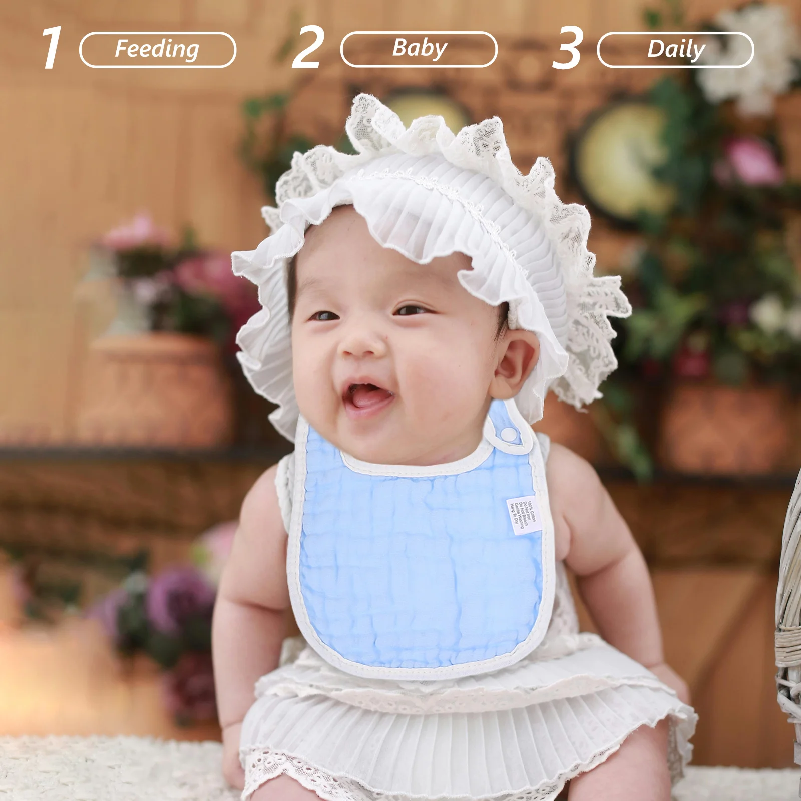 

10pcs Baby Bibs Solid Color Newborn Drool Towels Soft Feeding Cloth U-Shaped Spill-Proof For Infant Toddler Mealtime Plain Bibs