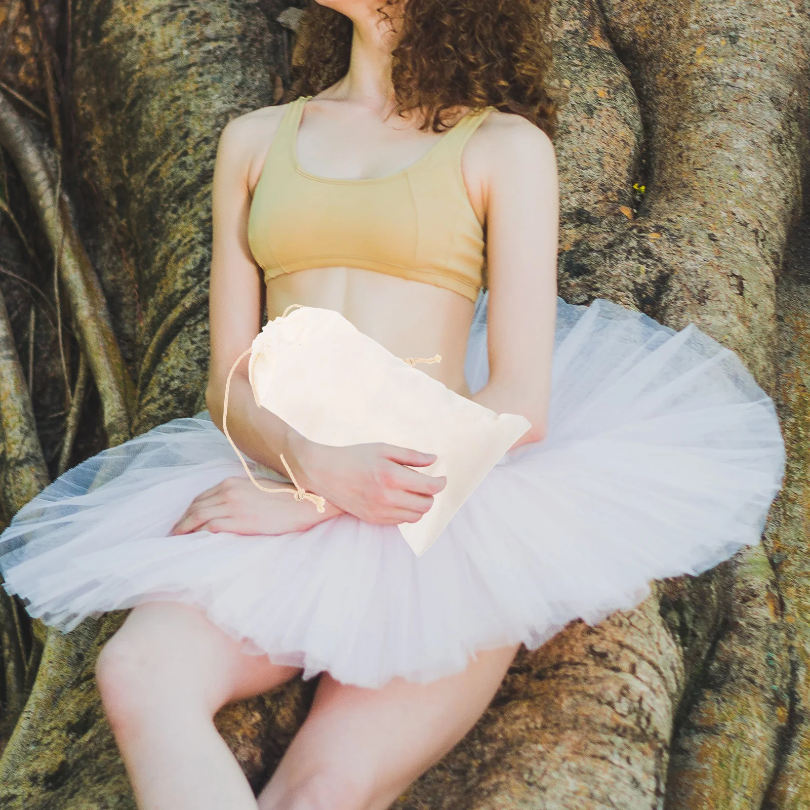 

Dance Shoe Storage Ballet Shoes Drawstring Flannel Dancing Bag Lightweight Travel Shoe Pouch Gift Bag Versatile Dance