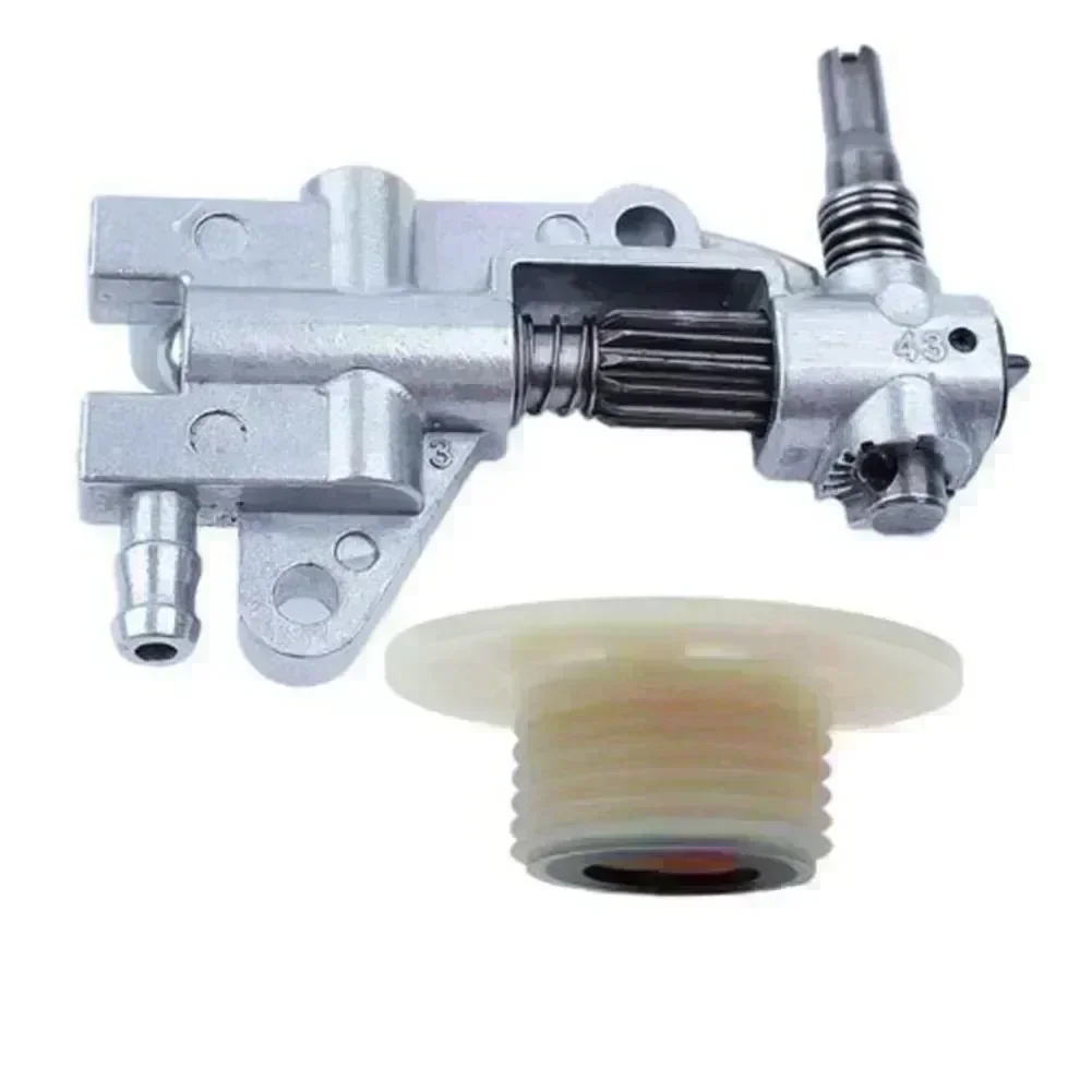 Imagem -03 - Agrícola Elétrica Água Bomba Oil Drive Bomba Worm Gear Kit para Chinês Motosserra 5200 4500 5800 52cc Elétrica Serra Óleo Bomba