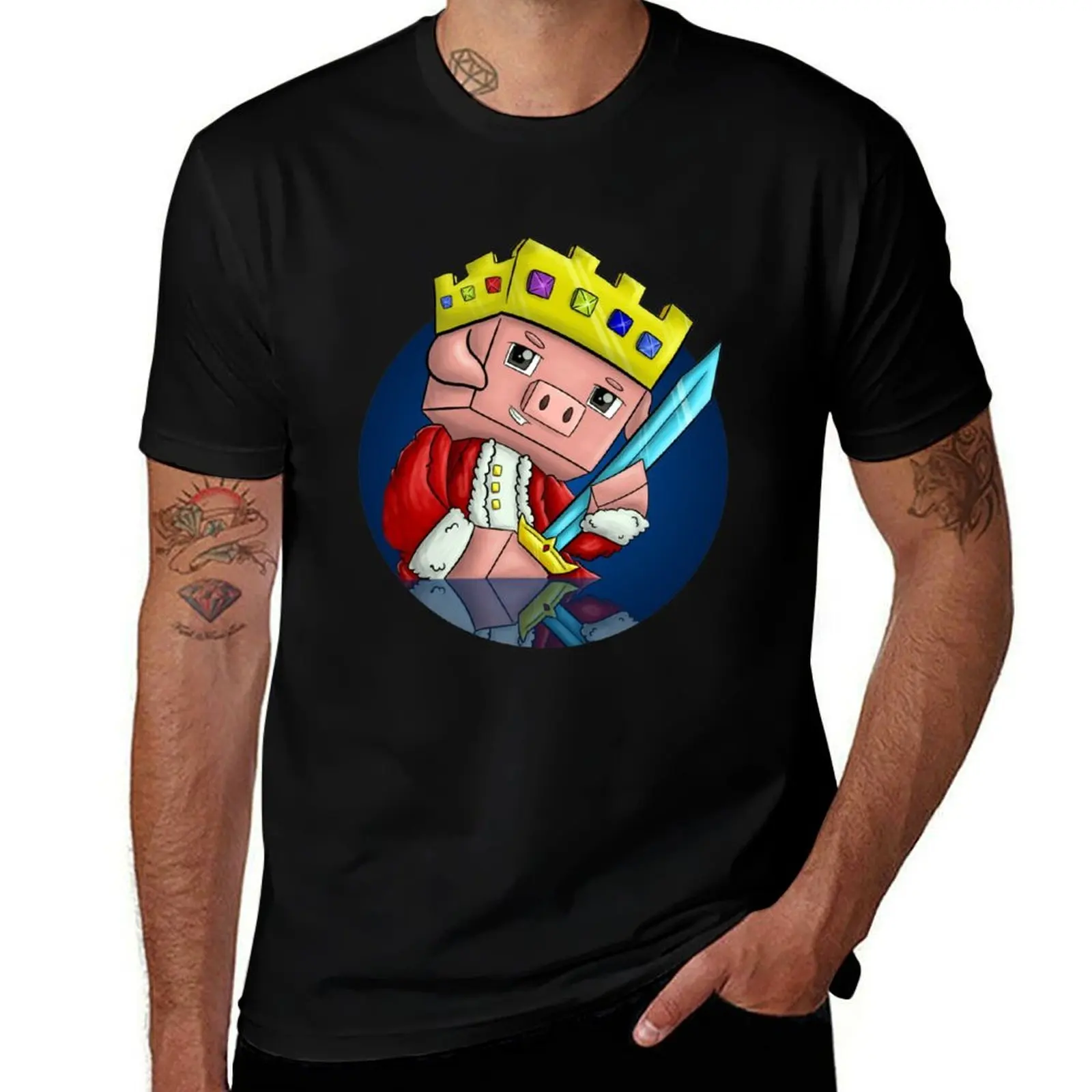 

Technoblade Pig King T-Shirt Plus Size Outdoor Casual Top