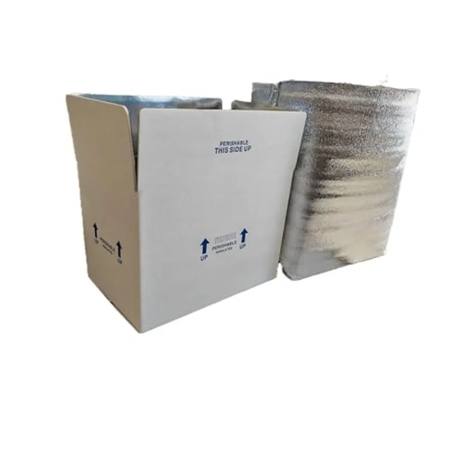 

Двойной изолированный курьерский ящик с алюминиевой фольгой и пенопластовой подкладкой, 4 шт., 15x11x10 дюймов, для перевозки гнилопрочувствительных товаров, рекомендуется.