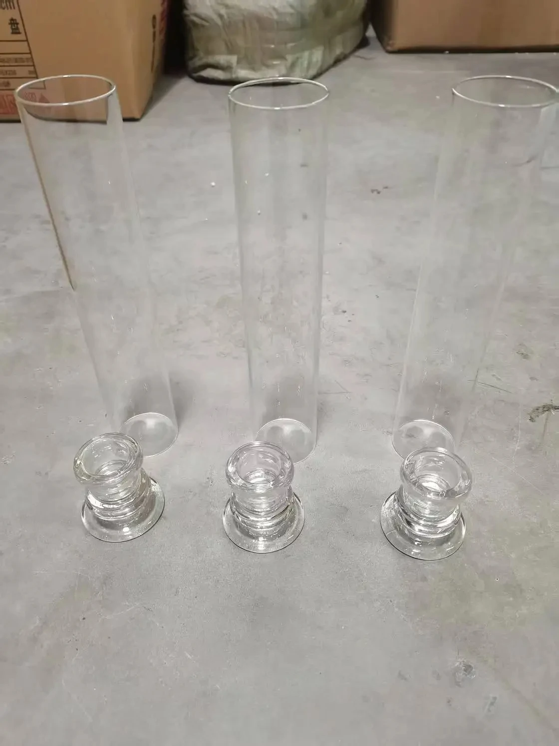 Transparenter Kerzenhalter, Sturmglas-Kerzenhalter, verwendet zur Dekoration der Tischmitte, Hochzeit – Detail 8