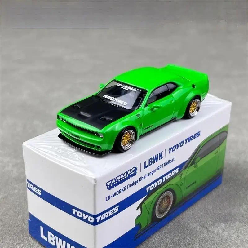 Tarmac Works TW 1/64 Dodge Challenger Widebody LBWK SRT Die-cast Alloy Car Model Collection Display Gift