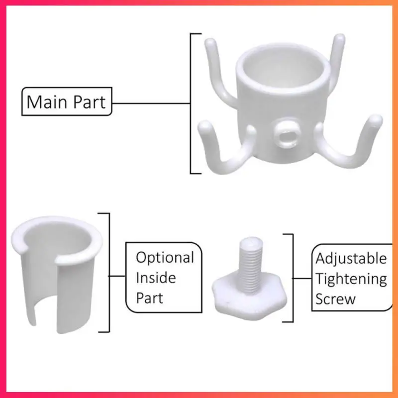 10PCS gancio per tenda da campeggio 6 dimensioni staffa in plastica palo per ombrellone da spiaggia gancio accessori per tende per escursioni