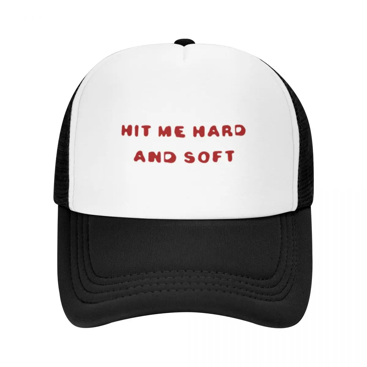 Red Hit Me Hard And Soft Letters Adjustable Mesh Baseball Cap For Men High-end Peaked Caps Four Seasons Dat hats