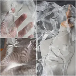 Gold Silver Cloud Shape Wire Mesh Fabric for Home Background Decoration Material Metal Metallic Diy Sewing Metalic Fabrics