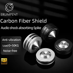 4PCS HiFi Audio Speaker Stand Isolation AMP Spike Hi-end Carbon Fiber Sounds CD Mat Floor Base for Preamp DAC LP Audio Cones