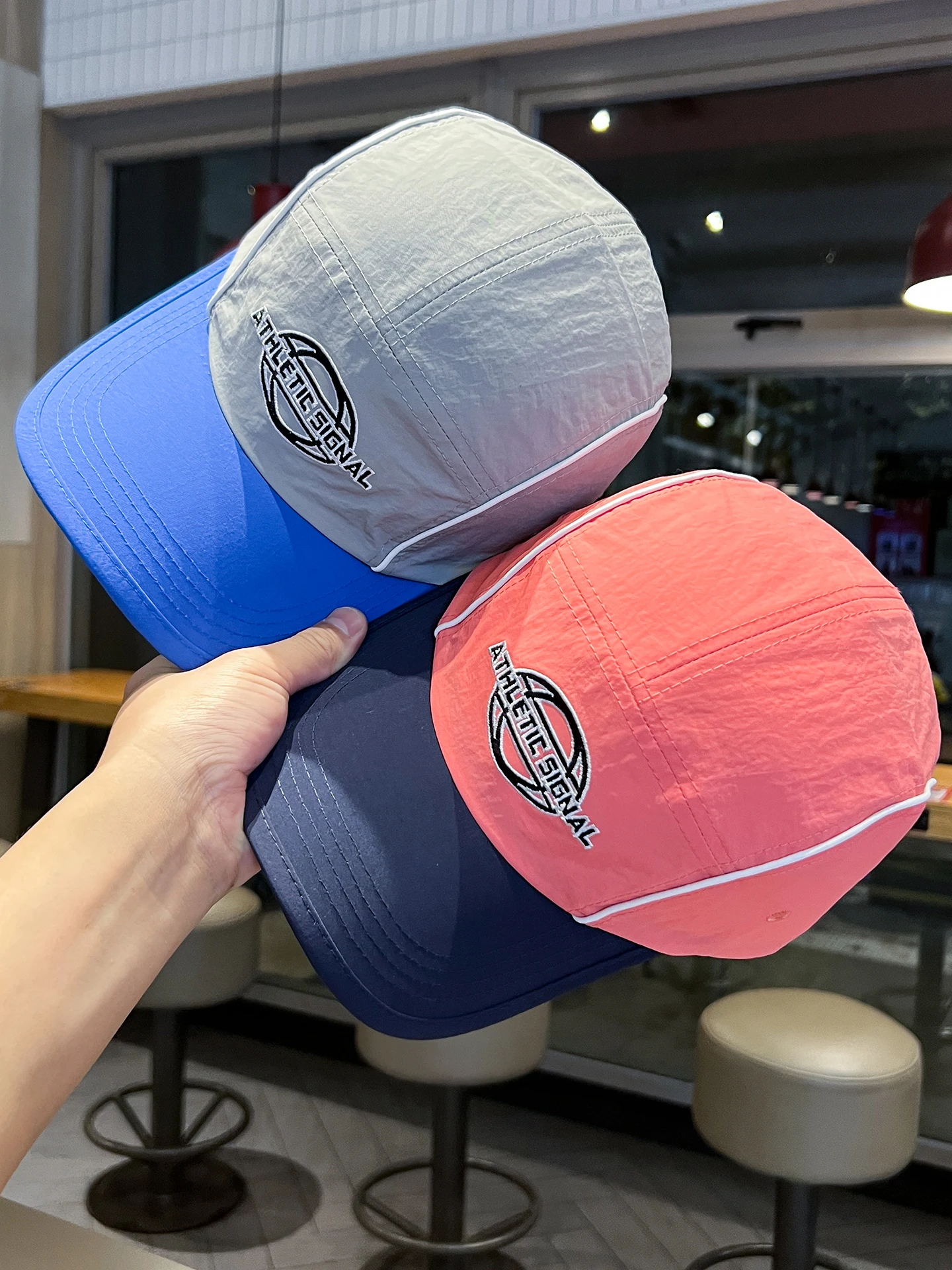 قبعة كتلة الألوان للرجال والنساء صيفية خفيفة الوزن وسريعة الجفاف وقابلة للتنفس قبعة بيسبول رياضية للجري في الهواء الطلق #3