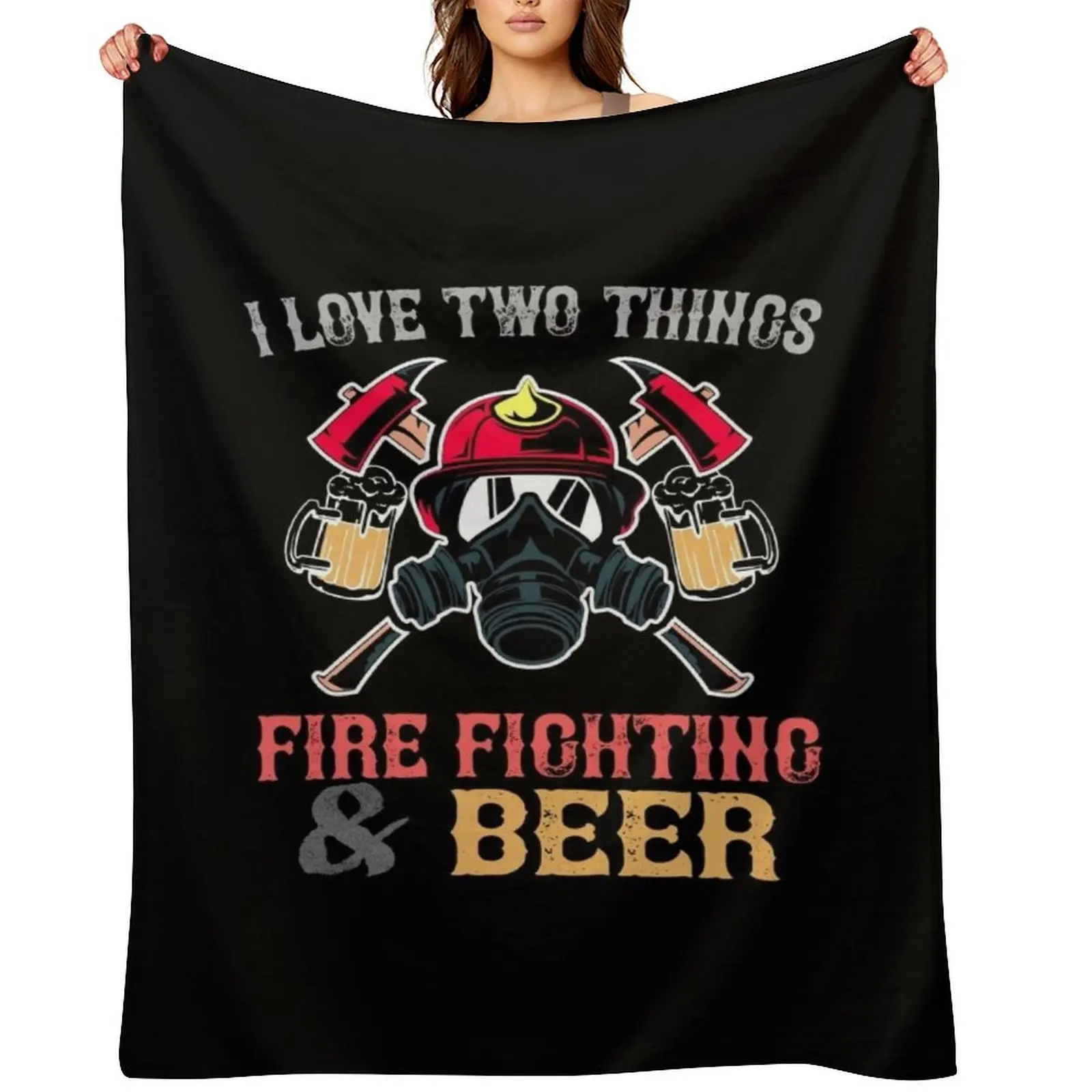 

Firefighter Fire Brigade Sayings Beer Throw Blanket Thermal Thins Luxury Brand Stuffeds Blankets